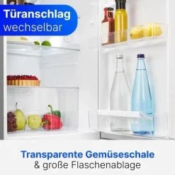 Bomann VS 2195 Kühlschrank (134 l, 850 mm hoch, Edelstahl)