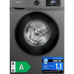 Bomann WA 7175.1 Waschmaschine (7 kg, 1400 U/min) Titan