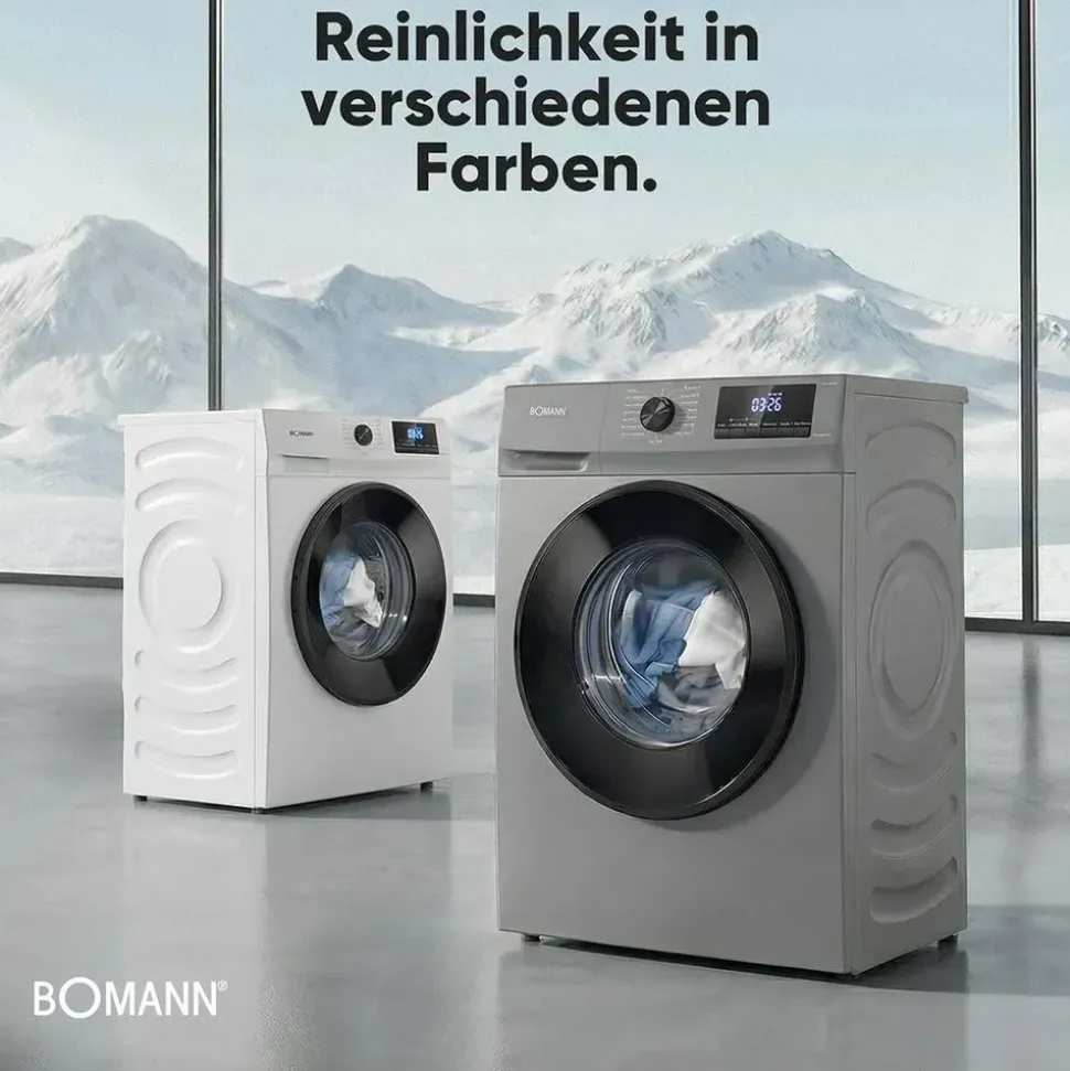 Bomann WA 7175.1 Waschmaschine (7 kg, 1400 U/min) Titan