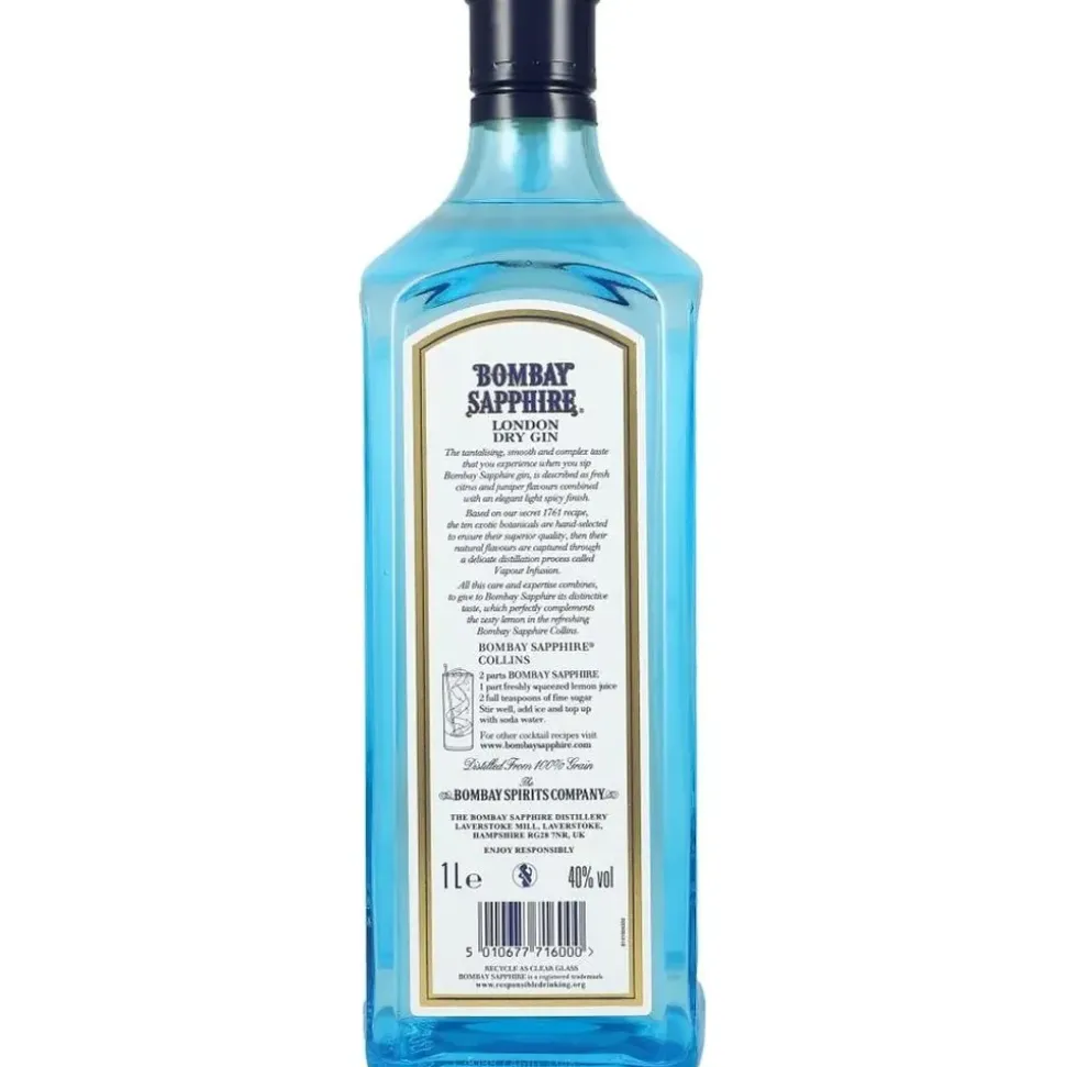 Bombay Sapphire 40% vol 1 l