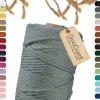 BooGardi Makramee Garn Grau 5 mm 100 m 2 St.