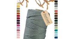 BooGardi Makramee Garn Grau 5 mm 100 m 2 St.
