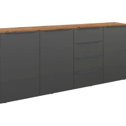 borchardt Möbel Highboard 200 x 93 x 35 cm grau