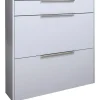 borchardt Möbel Oliva 89 x 88 x 24 cm hängend mit 2 Doppeltrommeln und 1 Schubkasten weiß matt / weiß