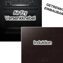 Bosch Herdset Teleskopauszug + Induktionskochfeld