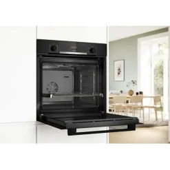 Bosch Induktion Herd Set Autark mit Backofen und Kochfeld Schwarz