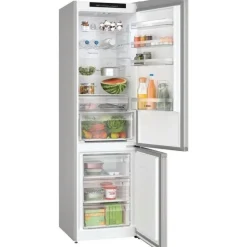 Bosch Serie 4 KGN392LCF Kühl-Gefrierkombination (363 l, 2030 mm hoch, Metall-Optik)