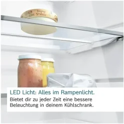 Bosch Serie 4 KGN392LCF Kühl-Gefrierkombination (363 l, 2030 mm hoch, Metall-Optik)