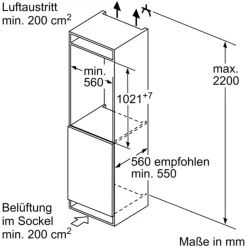 Bosch Serie 6 KIR31ADD1 Einbaukühlschrank (165 l, 1021 mm hoch)