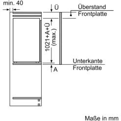 Bosch Serie 6 KIR31ADD1 Einbaukühlschrank (165 l, 1021 mm hoch)