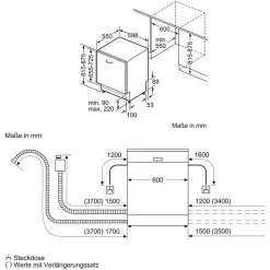 Bosch Serie 2 SMV25AX06E Einbau-Geschirrspüler (vollintegrierbar, 600 mm breit)