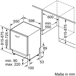 Bosch Serie 6 SMV6ZCX16E Einbau-Geschirrspüler (vollintegrierbar, 598 mm breit)