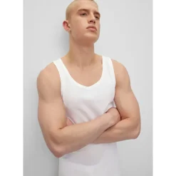 Boss 3P Co Tank Top weiß Baumwolle X-Large Herren, 100% WHITE, XL