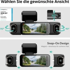 BOTSLAB 4 Kanal Dashcam 3K+3 * 1080P