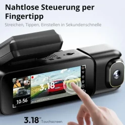 BOTSLAB 4K 3-Kanal Dashcam Auto Vorne Hinten