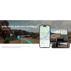 BOTSLAB 4K 3-Kanal Dashcam Auto Vorne Hinten