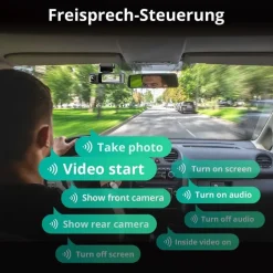 BOTSLAB 4K 3-Kanal Dashcam Auto Vorne Hinten
