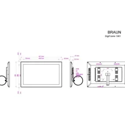 Braun Photo Technik Braun DigiFrame 1901 47cm (18,5 Zoll) Bilderrahmen (8GB Speicher, 1366 x 768 Pixel, 16:9 Seitenverhältnis)