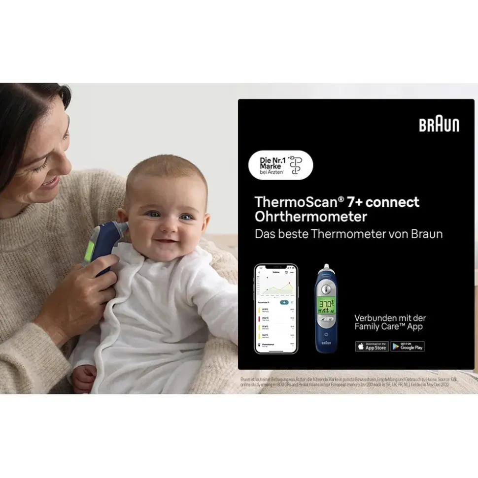 Braun ThermoScan 7+ Connect IRT6575NWE Ohrthermometer