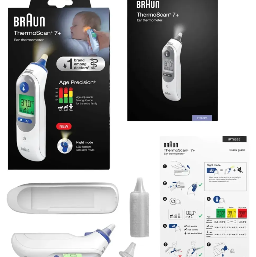 Braun ThermoScan 7+ IRT6525WE Ohrthermometer