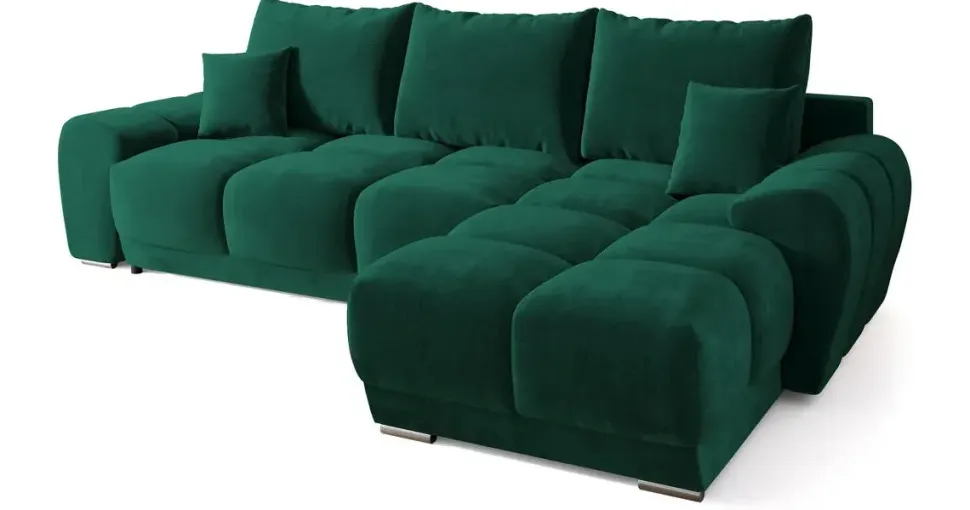 bromarkt Ecksofa Nubes flaschengrün