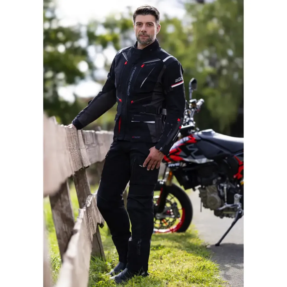 BÜSE Open Road III Textiljacke Schwarz 31 Kurz