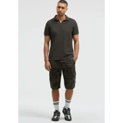 Camp David Shorts CAMP DAVID, Herren, Gr. S, Normalgrößen, schwarz (schwarz wood), Rippware, Material: 100% Baumwolle, bedruckt, regular fit knielang, Hosen Shorts, mit All Over Print