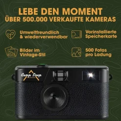 camp snap Digitalkamera Stealth Schwarz Kompakt