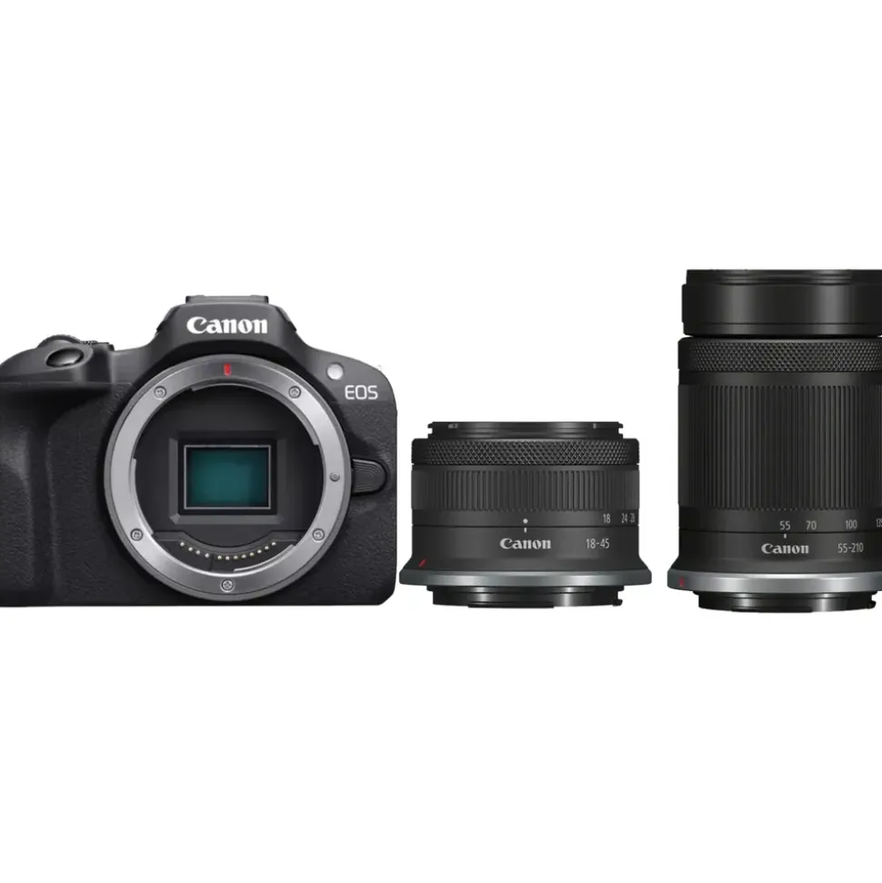 Canon EOS R100 + RF-S 18-45mm IS STM + RF-S 55-210mm IS STM