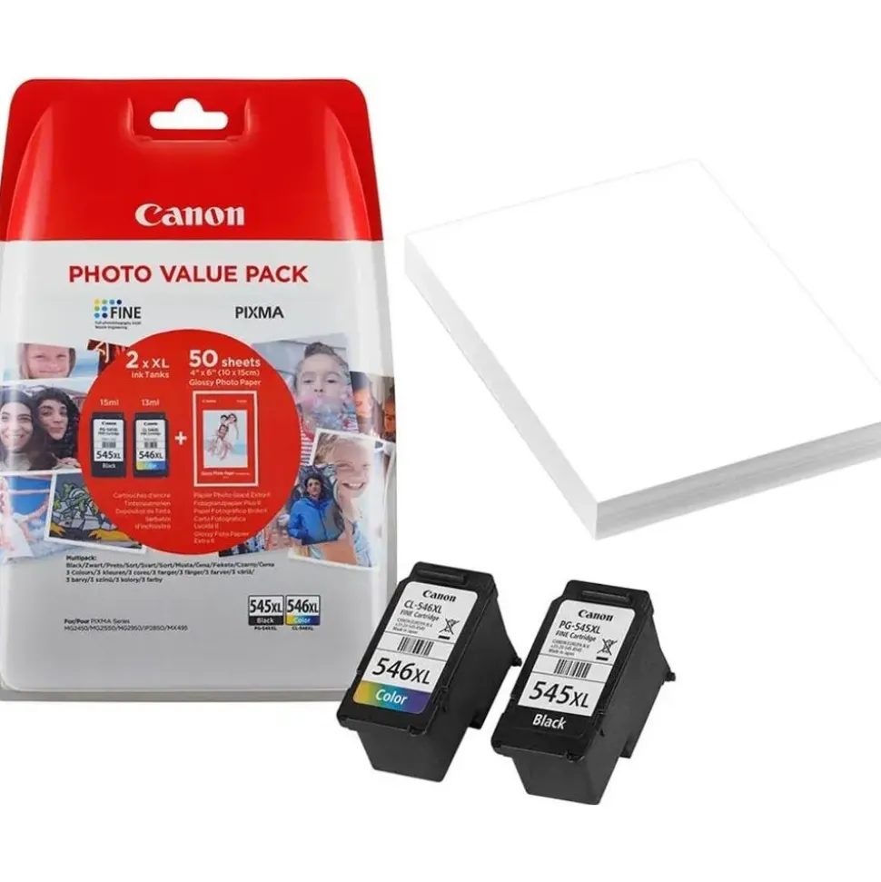 Canon PG-545XL schwarz + CL-546XL CMY