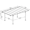 CANOPIA Carport MODENA 5000 5,04 x 3,00 m schwarz inkl. Regenrinne