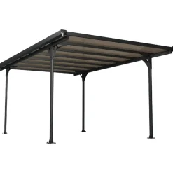 CANOPIA Carport MODENA 5000 5,04 x 3,00 m schwarz inkl. Regenrinne