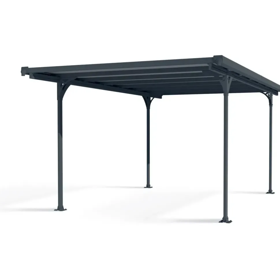 CANOPIA Carport Verona 5,00 x 2,18 m anthrazit inkl. Regenrinne