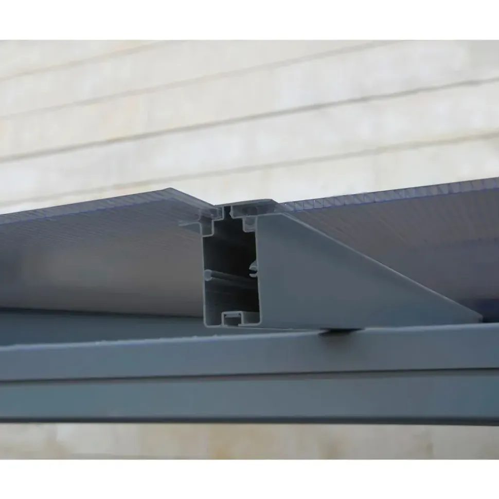 CANOPIA Carport Verona 5,00 x 2,18 m anthrazit inkl. Regenrinne