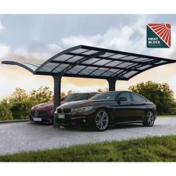 CANOPIA Doppelcarport Arizona Wave 5,80 x 5,00 m anthrazit inkl. UV-Schutz und witterungsbeständig
