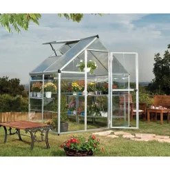 CANOPIA Hybrid Alu silber Polycarbonat 0,7 mm/Dach HKP 4 mm 2,3 m2