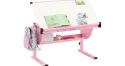 CARO-Möbel Kinderschreibtisch Sari Weiß / Rosa