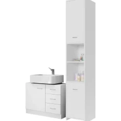 CASARIA Badmöbel-Set Neapel 2-tlg. Weiß