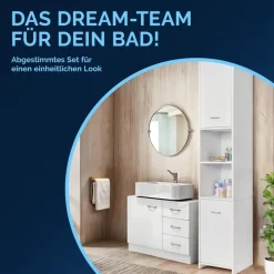 CASARIA Badmöbel-Set Neapel 2-tlg. Weiß