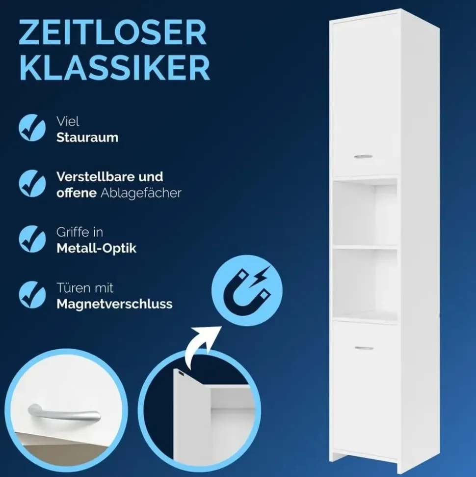 CASARIA Badmöbel-Set Neapel 2-tlg. Weiß