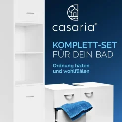 CASARIA Badmöbel-Set Neapel 2-tlg. Weiß