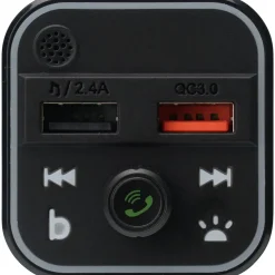 casativo FM Transmitter mit Bluetooth 5 USB-A Ladeports Drahtloser AutoRadio Adapter m. Media Player für den Zigarettenanzünderanschluss