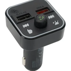 casativo FM Transmitter mit Bluetooth 5 USB-A Ladeports Drahtloser AutoRadio Adapter m. Media Player für den Zigarettenanzünderanschluss