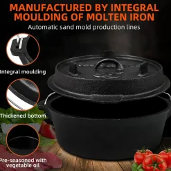 CCLIFE Dutch Oven 9 l Gusseisen