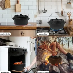 CCLIFE Dutch Oven 9 l Gusseisen