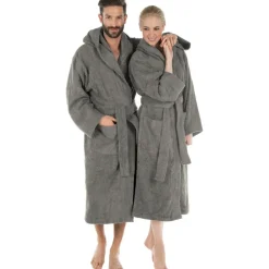 CELINATEX Bademantel Grau S