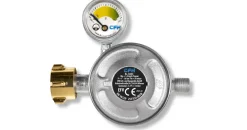 CFH Druckminderer 50 mbar mit Manometer und Füllstandsanzeige