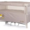 Chipolino Reisebett, Relax 2 Ebenen, Vorderseite absenkbar, Seiteneingang, Tasche beige Kunststoff, 60x120 cm, Babymöbel, Babybetten, Reisebetten
