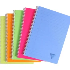 Clairefontaine Linicolor A4 liniert Spiralbindung PP (Polypropylen) farbig sortiert, 180 Seiten 90 Blatt