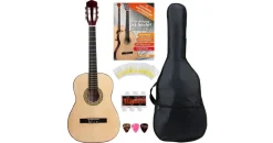 Classic Cantabile Acoustic Series AS-851-L Klassikgitarre 7/8 für Linkshänder Starter-SET